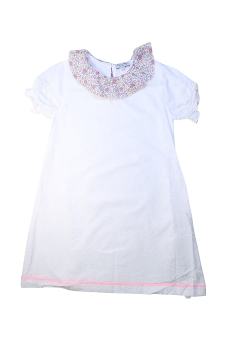 A White Short Sleeve Dresses from Petite Lucette in size 8Y for girl. (Front View)