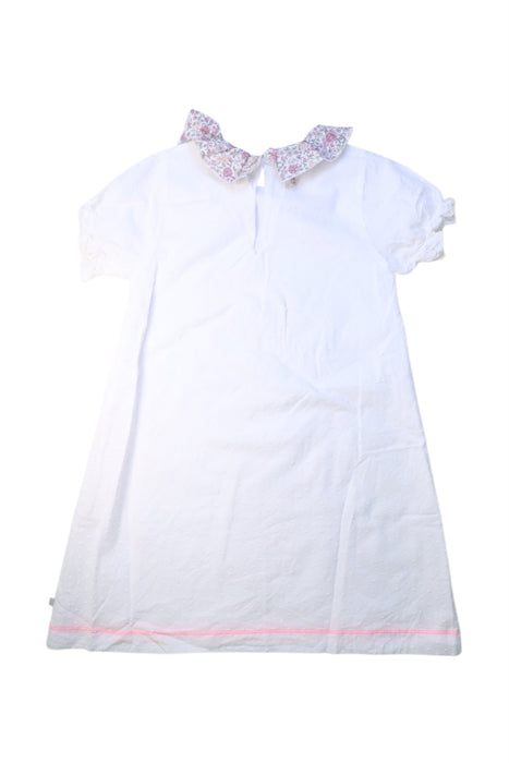 A White Short Sleeve Dresses from Petite Lucette in size 8Y for girl. (Back View)