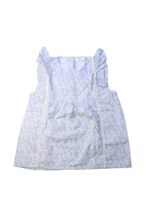 A White Sleeveless Dresses from Les Enfantines in size 8Y for girl. (Front View)