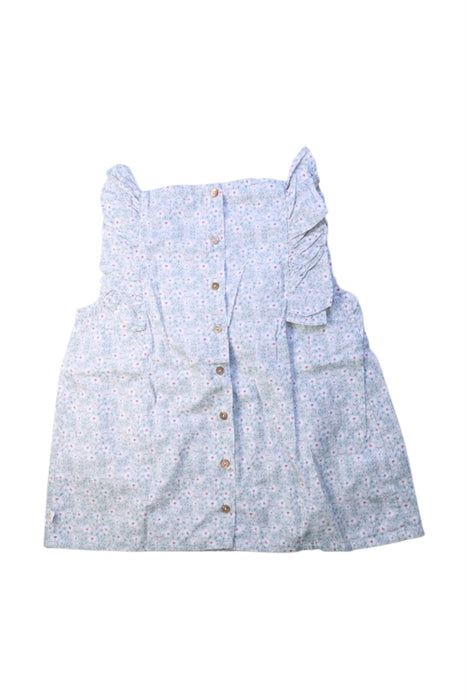 A White Sleeveless Dresses from Les Enfantines in size 8Y for girl. (Back View)