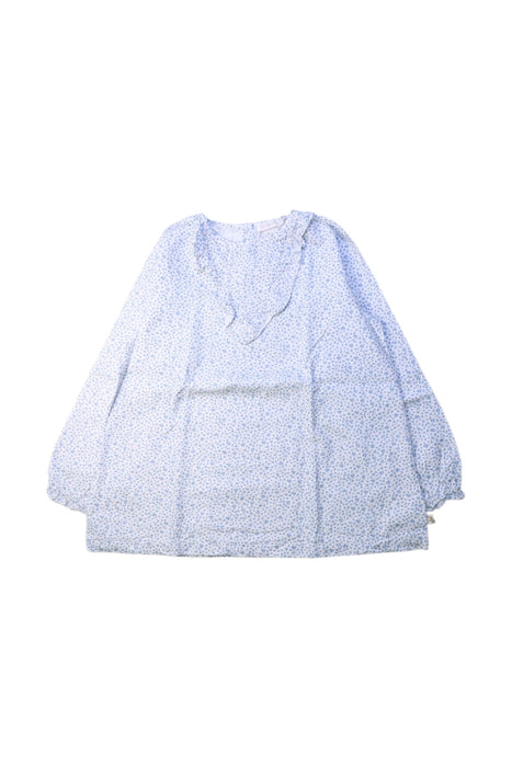 A Blue Long Sleeve Tops from Les Enfantines in size 8Y for girl. (Front View)
