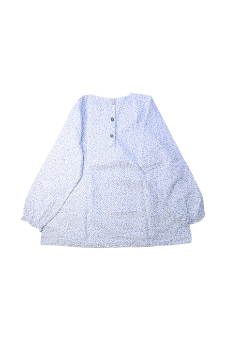 A Blue Long Sleeve Tops from Les Enfantines in size 8Y for girl. (Back View)