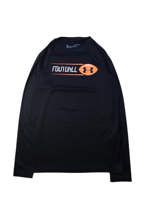 A Black Active Tops from Under Armour in size 10Y for boy. (Front View)