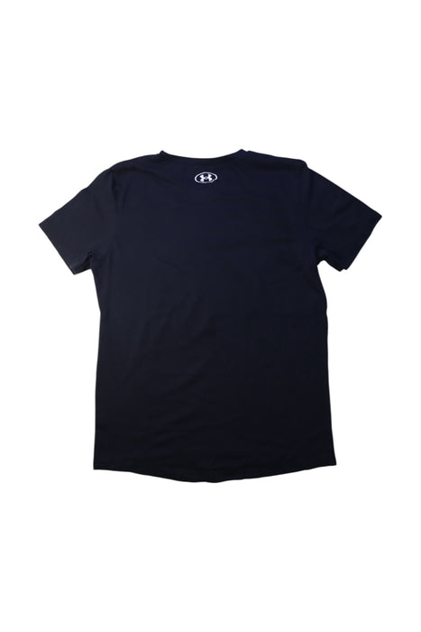 A Black Short Sleeve T Shirts from Under Armour in size 14Y for boy. (Back View)