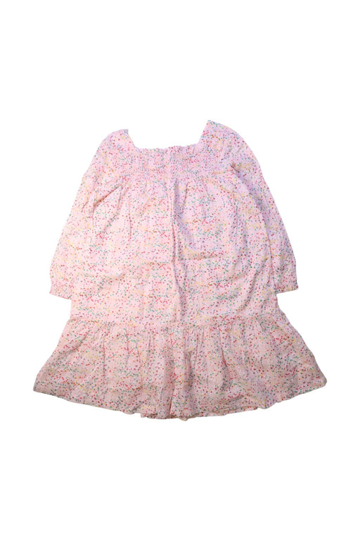 A Pink Long Sleeve Dresses from Bonton in size 6T for girl. (Front View)