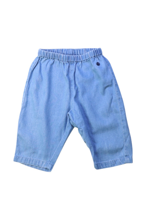 A Blue Casual Pants from Petit Bateau in size 3-6M for neutral. (Front View)