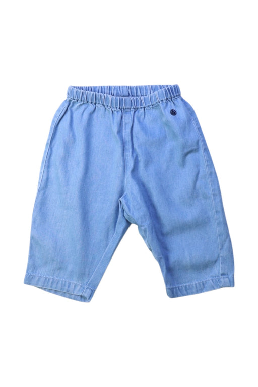 A Blue Casual Pants from Petit Bateau in size 3-6M for neutral. (Front View)