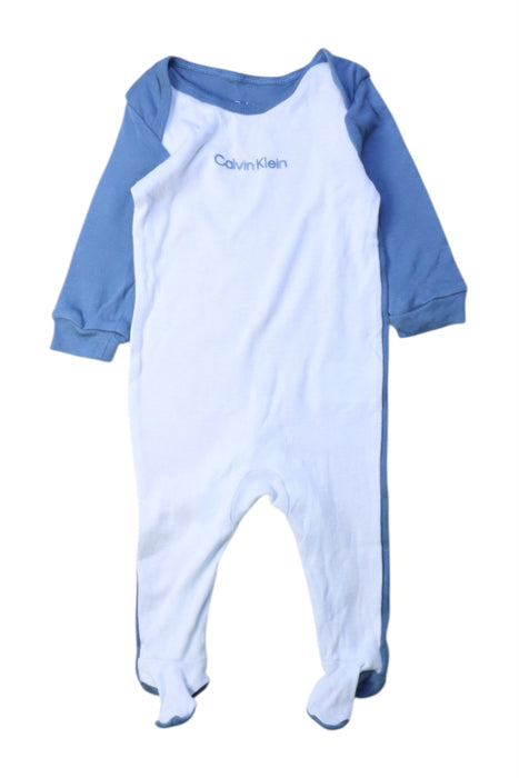 A White Onesies from Calvin Klein in size 0-3M for girl. (Front View)