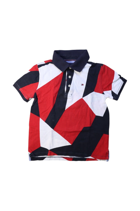 A Multicolour Short Sleeve Polos from Tommy Hilfiger in size 6T for neutral. (Front View)