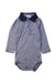 A Blue Long Sleeve Bodysuits from Petit Bateau in size 3-6M for boy. (Front View)