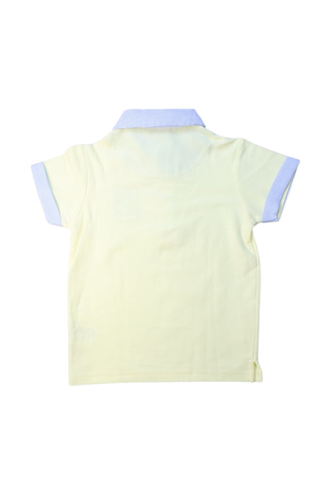 A Yellow Short Sleeve Polos from Chickeeduck in size 4T for boy. (Back View)