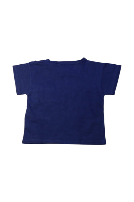 A Navy Short Sleeve T Shirts from Petit Bateau in size 6-12M for neutral. (Back View)