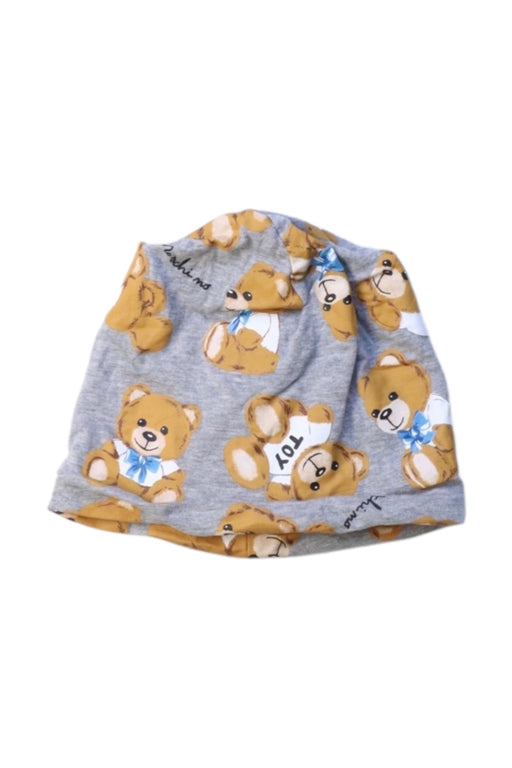 A Grey Winter Hats from Moschino in size 3T for neutral. (Front View)