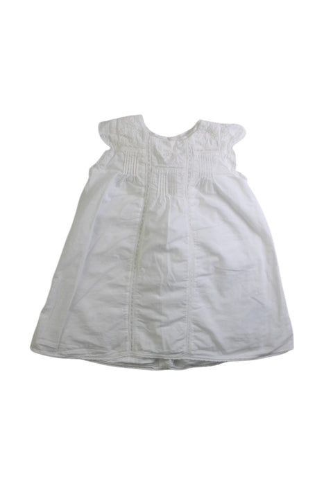 A White Sleeveless Dresses from Bonpoint in size 12-18M for girl. (Back View)