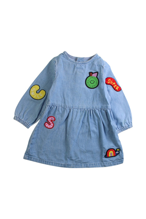 A Blue Long Sleeve Dresses from Stella McCartney in size 6-12M for girl. (Front View)