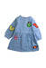 A Blue Long Sleeve Dresses from Stella McCartney in size 6-12M for girl. (Front View)