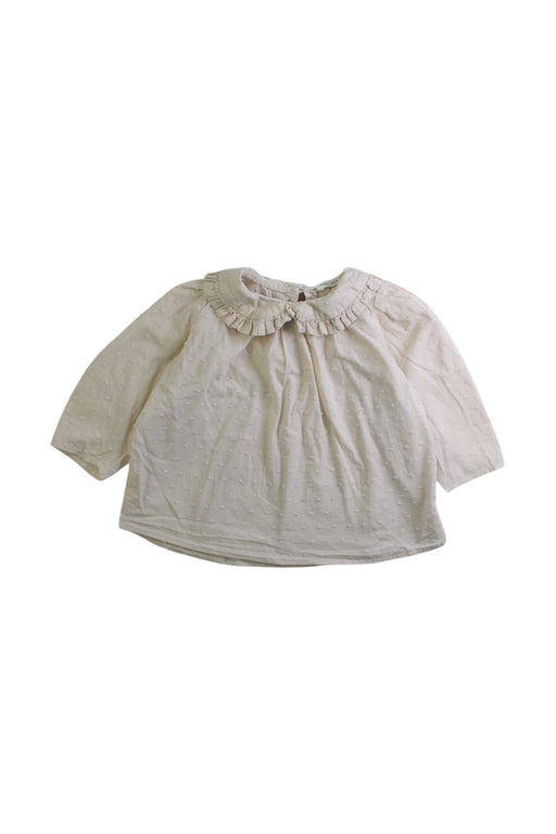 A Ivory Long Sleeve Tops from Soor Ploom in size 12-18M for girl. (Front View)