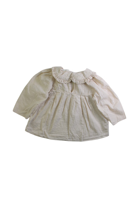 A Ivory Long Sleeve Tops from Soor Ploom in size 12-18M for girl. (Back View)