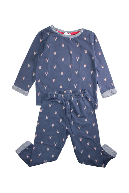 A Navy Pyjama Sets from The Little White Company in size 3T for boy. (Front View)