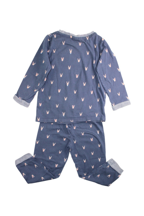 A Navy Pyjama Sets from The Little White Company in size 3T for boy. (Back View)