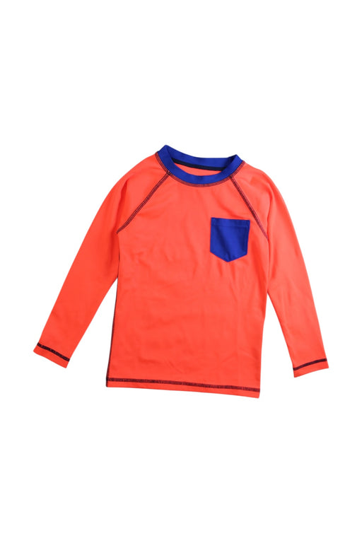 A Orange Rash Guards from Crewcuts in size 3T for boy. (Front View)