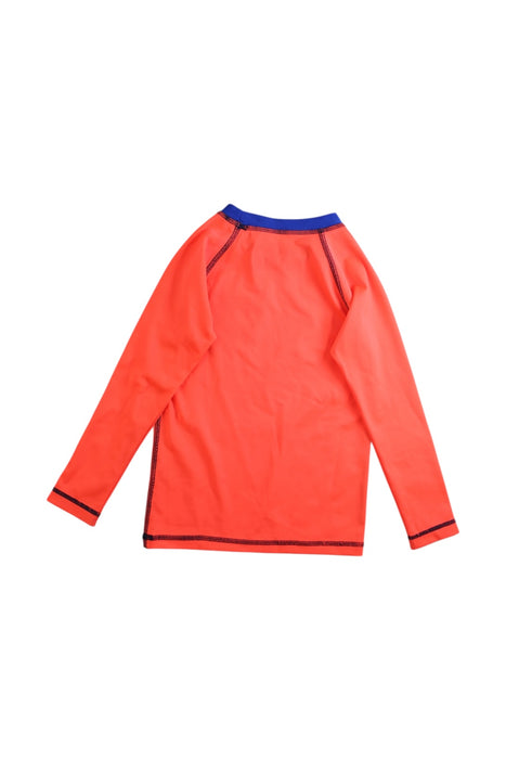 A Orange Rash Guards from Crewcuts in size 3T for boy. (Back View)