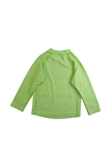 A Green Rash Guards from i play in size 2T for boy. (Back View)