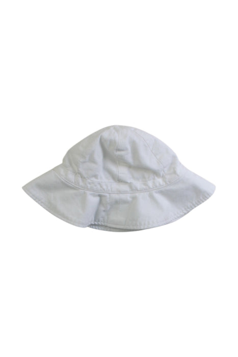 A White Sun Hats from Petit Bateau in size 12-18M for girl. (Back View)