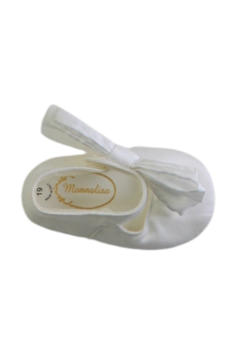 A White Booties from Monnalisa in size 12-18M for girl. (Front View)