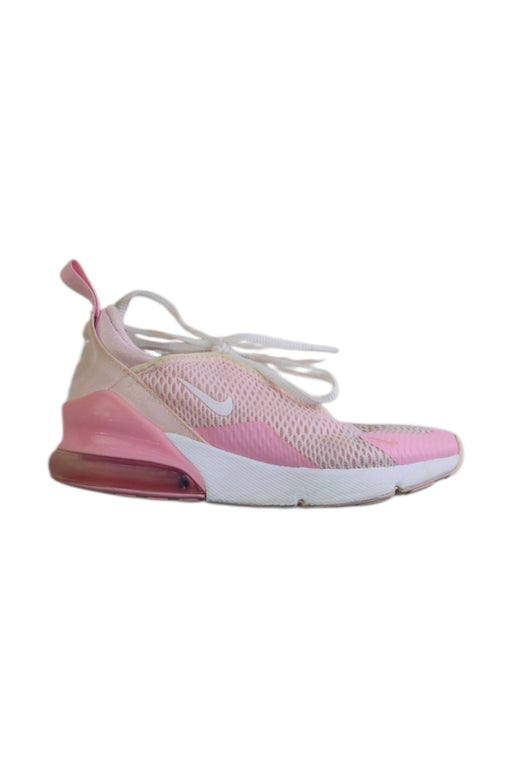 A Pink Sneakers from Nike in size 7Y for girl. (Front View)