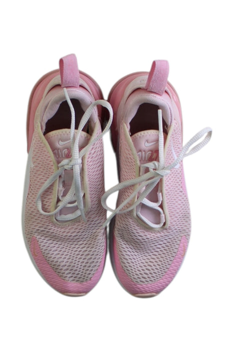 A Pink Sneakers from Nike in size 7Y for girl. (Back View)