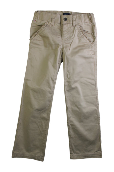 A Beige Casual Pants from Tommy Hilfiger in size 6T for girl. (Front View)