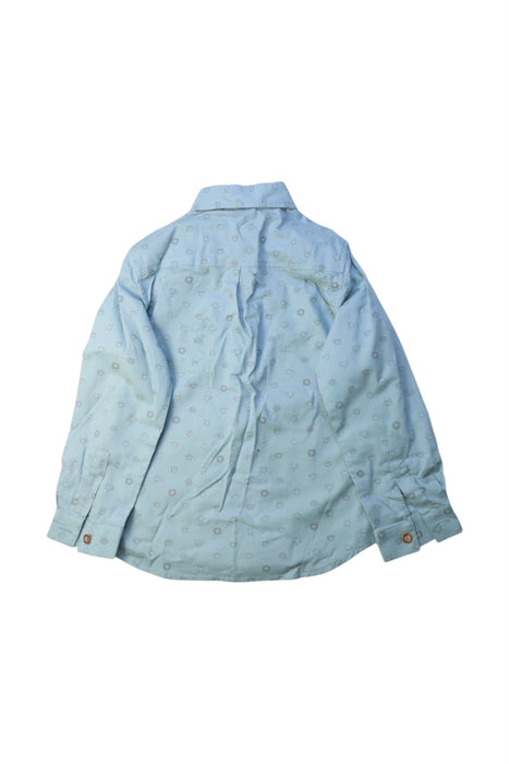 A Blue Long Sleeve Shirts from Pili Carrera in size 5T for boy. (Back View)