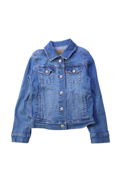 A Blue Lightweight Jackets from Levi's in size 5T for boy. (Front View)