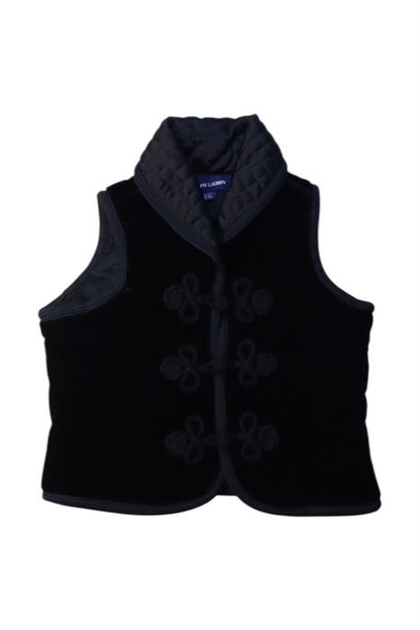 A Black Dress Up Vests from Ralph Lauren in size 4T for girl. (Front View)
