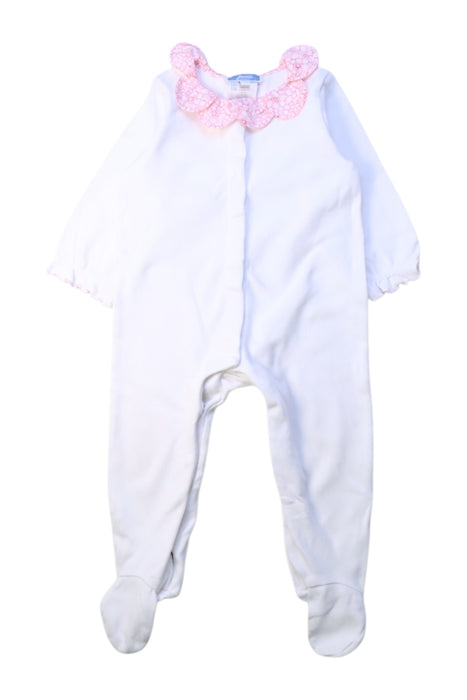 A White Onesies from Jacadi in size 6-12M for girl. (Front View)