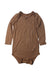 A Brown Long Sleeve Bodysuits from Kyte Baby in size 18-24M for girl. (Front View)