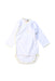 A White Long Sleeve Bodysuits from Bonpoint in size 6-12M for girl. (Front View)