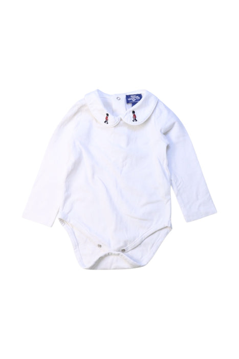 A White Long Sleeve Bodysuits from Thomas Brown in size 3-6M for boy. (Front View)