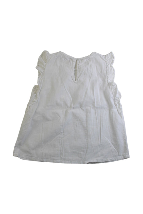 A White Sleeveless Tops from Monoprix in size 6T for girl. (Back View)