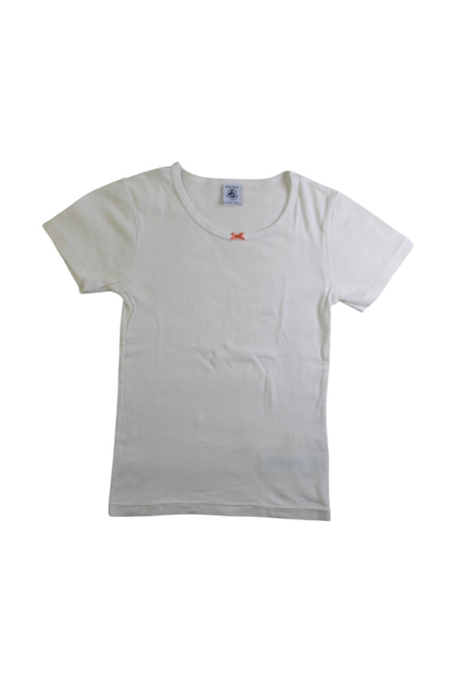 A White Short Sleeve Tops from Petit Bateau in size 8Y for girl. (Front View)