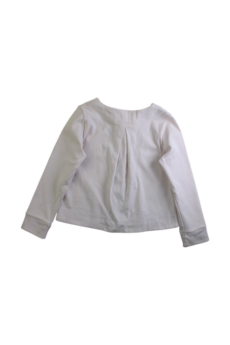 A White Cardigans from Petit Bateau in size 6T for girl. (Back View)