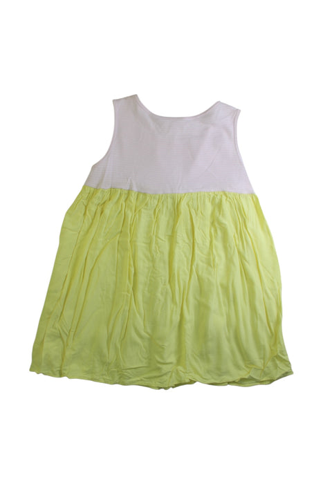 A Yellow Sleeveless Dresses from Seed in size 6T for girl. (Back View)
