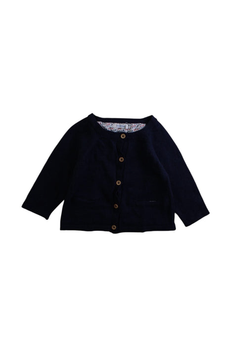 A Navy Cardigans from Bout'Chou in size 3-6M for neutral. (Front View)