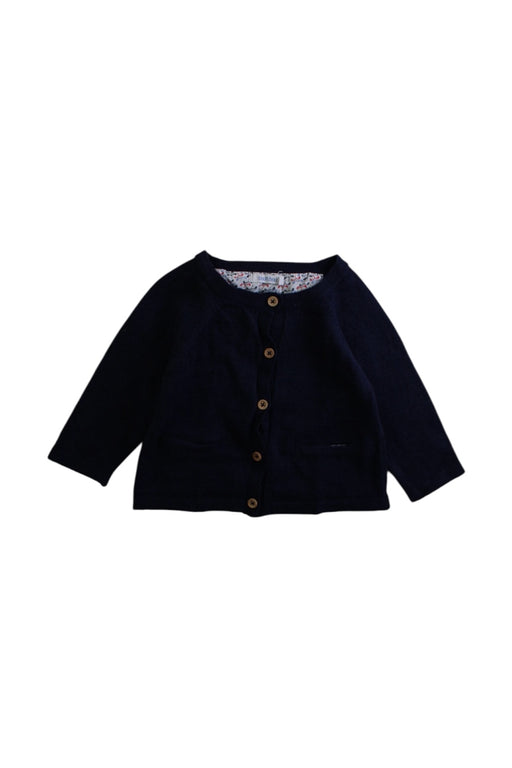 A Navy Cardigans from Bout'Chou in size 3-6M for neutral. (Front View)