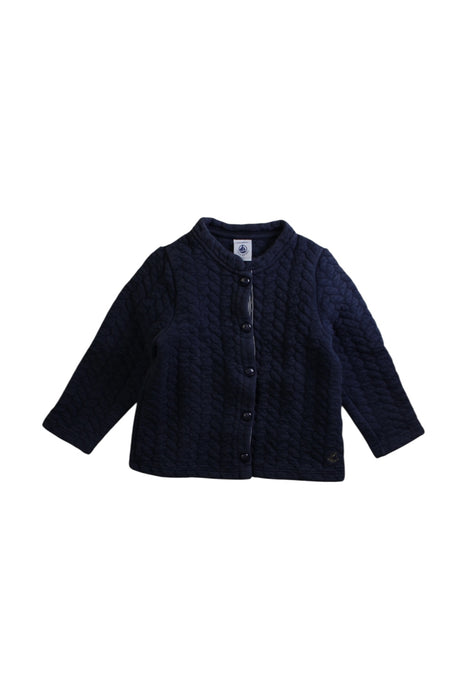 A Navy Cardigans from Petit Bateau in size 3T for boy. (Front View)