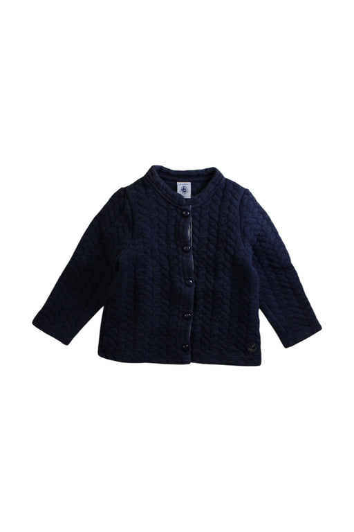 A Navy Cardigans from Petit Bateau in size 3T for boy. (Front View)