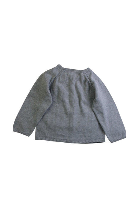 A Grey Cardigans from Bout'Chou in size 6-12M for neutral. (Back View)