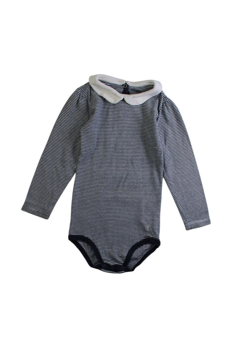 A White Long Sleeve Bodysuits from Petit Bateau in size 18-24M for neutral. (Front View)