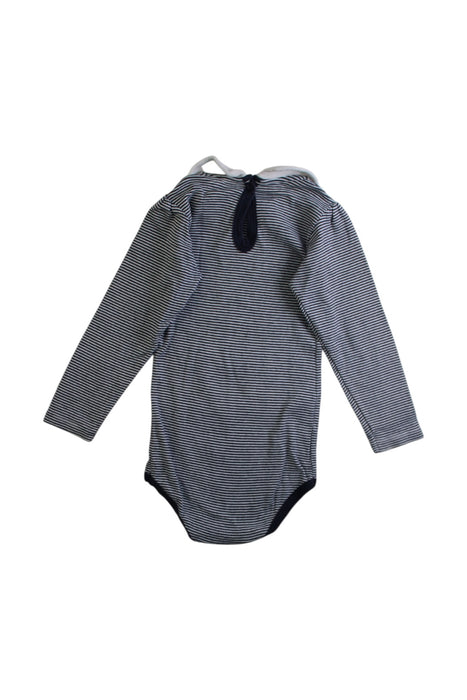 A White Long Sleeve Bodysuits from Petit Bateau in size 18-24M for neutral. (Back View)